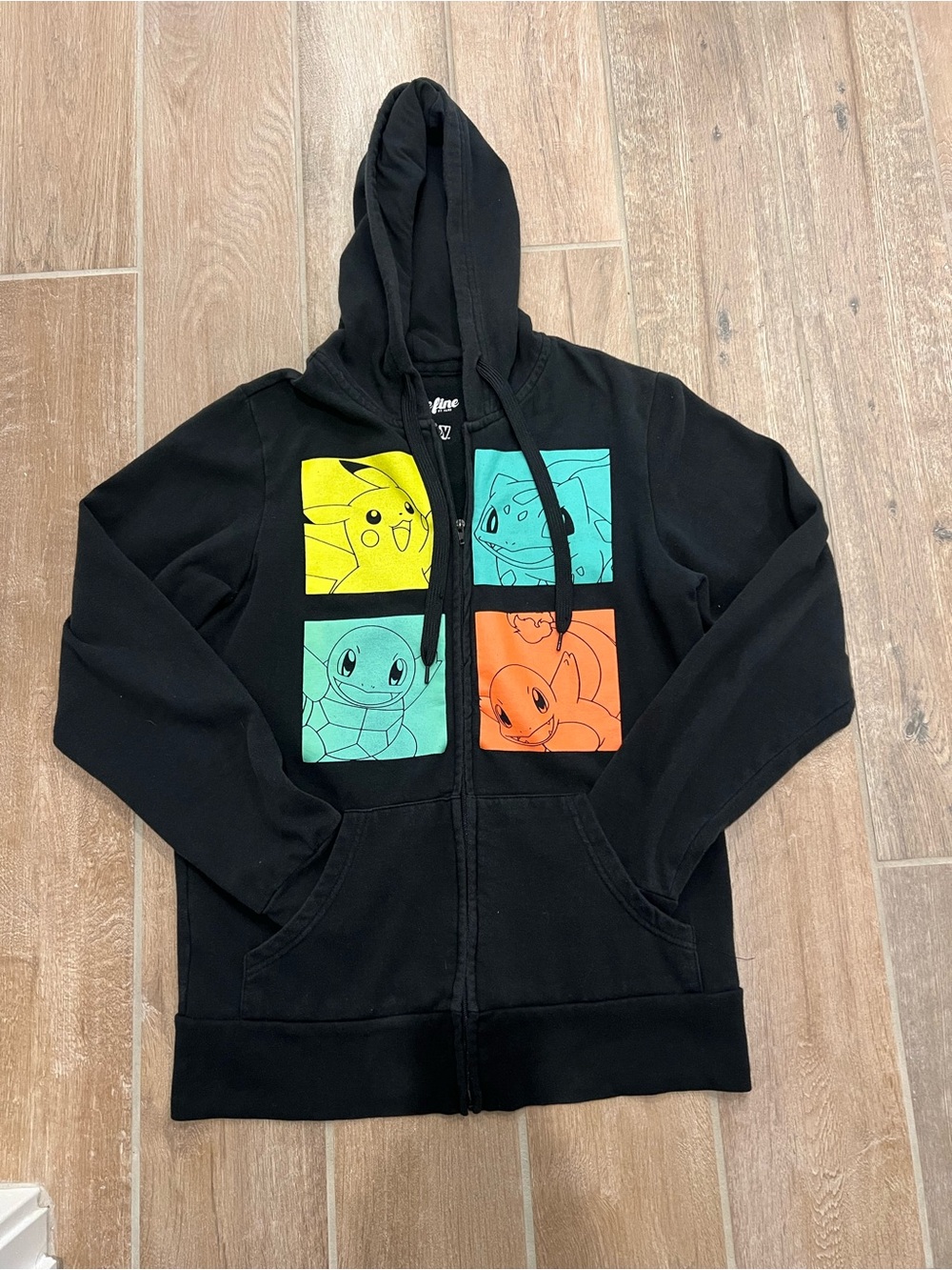 Black Pokémon Character Zip Hoodie